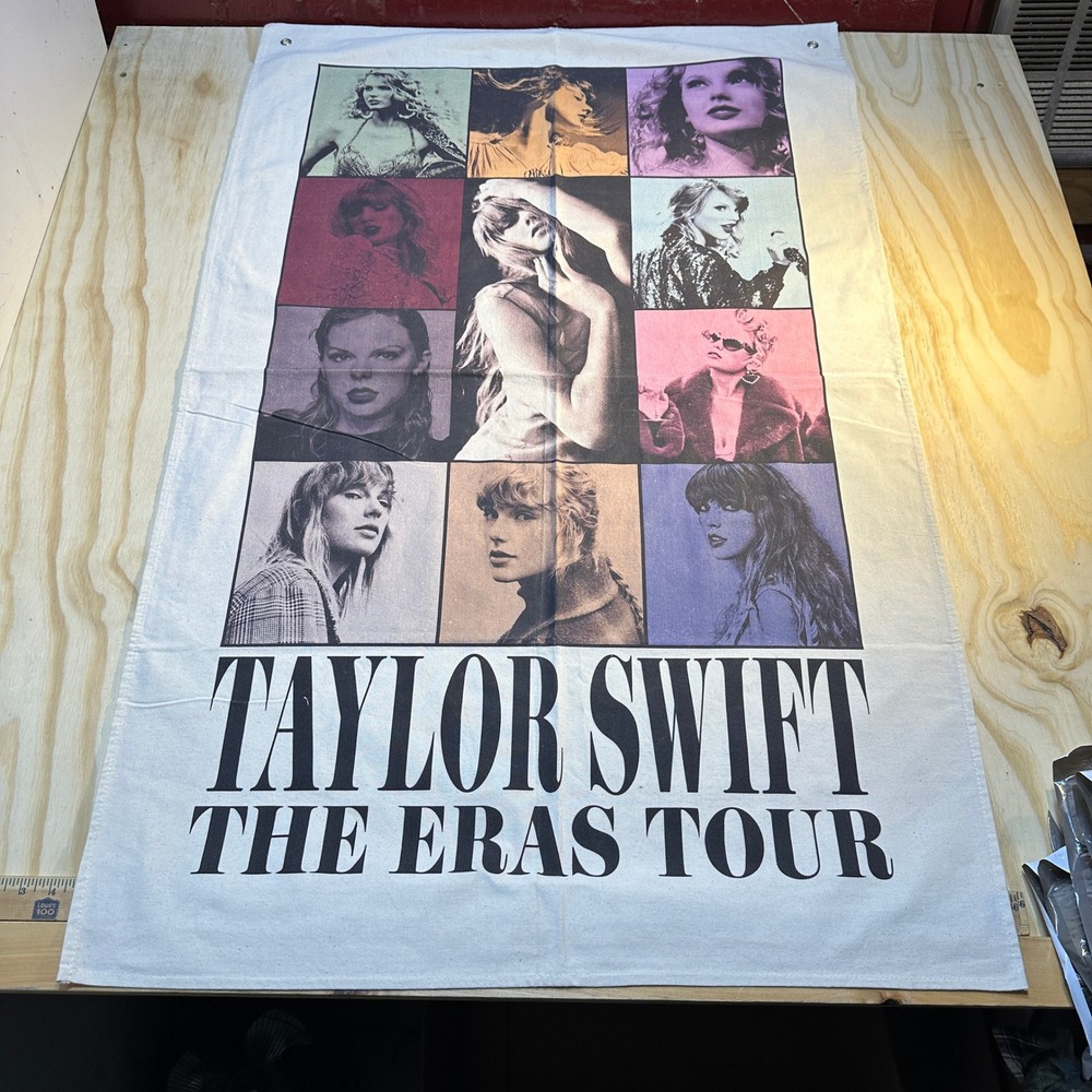 Taylor Swift The Eras Tour Canvas Wall Hanging Tapestry Cream Multi Color OS